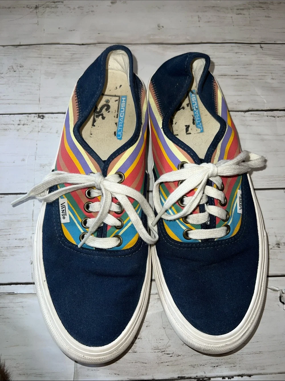 Vans Authentic SF Retro Stripes Dress Blue Women’s 10